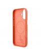Karl Lagerfeld iPhone 17 Hülle Case Karl Choupette Metal Pins MagSafe Orange
