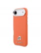 Karl Lagerfeld iPhone 17 Air Hülle Case Karl Choupette Metal Pins MagSafe Orange