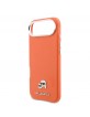 Karl Lagerfeld iPhone 17 Air Hülle Case Karl Choupette Metal Pins MagSafe Orange
