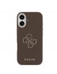 Guess iPhone 17 Hülle Case Resin Logo Braun