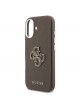 Guess iPhone 17 Hülle Case Resin Logo Braun