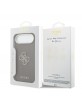 Guess iPhone 17 Air Hülle Case Resin Logo Braun