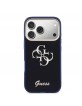 Guess iPhone 17 Pro Hülle Case 4G Script Metal Logo Blau