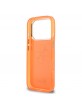 Guess iPhone 17 Pro Hülle Case 4G Script Metal Logo Orange