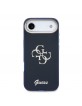 Guess iPhone 17 Air Hülle Case 4G Script Metal Logo Blau