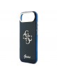 Guess iPhone 17 Air Hülle Case 4G Script Metal Logo Blau