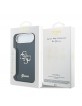Guess iPhone 17 Air Hülle Case 4G Script Metal Logo Blau