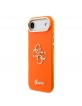 Guess iPhone 17 Air Hülle Case 4G Script Metal Logo Orange