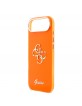 Guess iPhone 17 Air Hülle Case 4G Script Metal Logo Orange