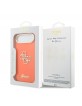 Guess iPhone 17 Air Hülle Case 4G Script Metal Logo Orange
