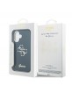 Guess iPhone 17 Hülle Case 4G Script Metal Logo Blau