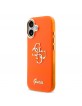 Guess iPhone 17 Hülle Case 4G Script Metal Logo Orange