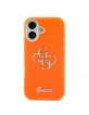 Guess iPhone 17 Hülle Case 4G Script Metal Logo Orange