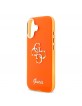 Guess iPhone 17 Hülle Case 4G Script Metal Logo Orange