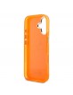 Guess iPhone 17 Hülle Case 4G Script Metal Logo Orange