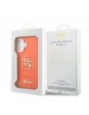 Guess iPhone 17 Hülle Case 4G Script Metal Logo Orange