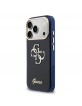 Guess iPhone 17 Pro Max Hülle Case 4G Script Metal Logo Blau