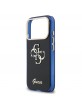 Guess iPhone 17 Pro Max Hülle Case 4G Script Metal Logo Blau