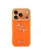 Guess iPhone 17 Pro Max Hülle Case 4G Script Metal Logo Orange