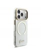 Guess iPhone 17 Pro Hülle Case Glitter Script Strap MagSafe Transparent