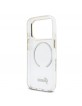 Guess iPhone 17 Pro Hülle Case Glitter Script Strap MagSafe Transparent