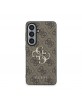 Guess Samsung S26 Hülle Case 4G Metal Logo Braun