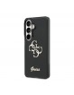 Guess Samsung S26 Hülle Case 4G Script Metal Logo Schwarz