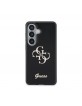 Guess Samsung S26 Hülle Case 4G Script Metal Logo Schwarz