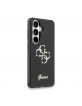 Guess Samsung S26 Hülle Case 4G Script Metal Logo Schwarz
