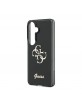 Guess Samsung S26 Hülle Case 4G Script Metal Logo Schwarz