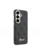 Guess Samsung S26 Hülle Case 4G Script Metal Logo Magnetic Schwarz