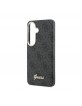 Guess Samsung S26 Hülle Case 4G Script Metal Logo Magnetic Schwarz