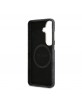 Guess Samsung S26 Hülle Case 4G Script Metal Logo Magnetic Schwarz