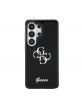 Guess Samsung S26 Ultra Hülle Case 4G Script Metal Logo Schwarz
