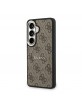 Guess Samsung S26+ Plus Hülle Case Leather 4G Gold Frame Magnetic Braun