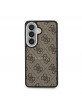 Guess Samsung S26+ Plus Hülle Case Leather 4G Gold Frame Magnetic Braun