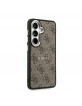 Guess Samsung S26+ Plus Hülle Case Leather 4G Gold Frame Magnetic Braun