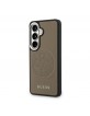 Guess Samsung S26 Hülle Case Perforated 4G Logo Magnetic Braun