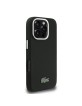 Lacoste iPhone 16 Pro Hülle Case MagSafe Iconic Metal Frame Schwarz