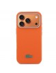 Lacoste iPhone 17 Pro Hülle Case Petit Pique Semi Wrap MagSafe Orange