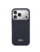 Lacoste iPhone 17 Pro Max Hülle Case Petit Pique Semi Wrap MagSafe Blau