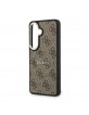 Guess Samsung S26 Hülle Case Leather 4G Gold Frame Magnetic Braun