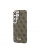 Guess Samsung S26 Ultra Hülle Case 4G Script Metal Logo Magnetic Braun