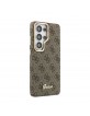 Guess Samsung S26 Ultra Hülle Case 4G Script Metal Logo Magnetic Braun