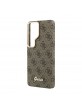 Guess Samsung S26 Ultra Hülle Case 4G Script Metal Logo Magnetic Braun