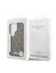 Guess Samsung S26 Ultra Hülle Case 4G Script Metal Logo Magnetic Braun