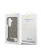 Guess Samsung S26 Hülle Case 4G Script Metal Logo Magnetic Braun