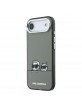 Karl Lagerfeld iPhone 17 Air Hülle Case Karl Choupette Heads MagSafe Grau