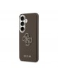 Guess Samsung S26+ Plus Hülle Case 4G Resin Metal Braun