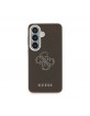 Guess Samsung S26 Hülle Case 4G Resin Metal Braun